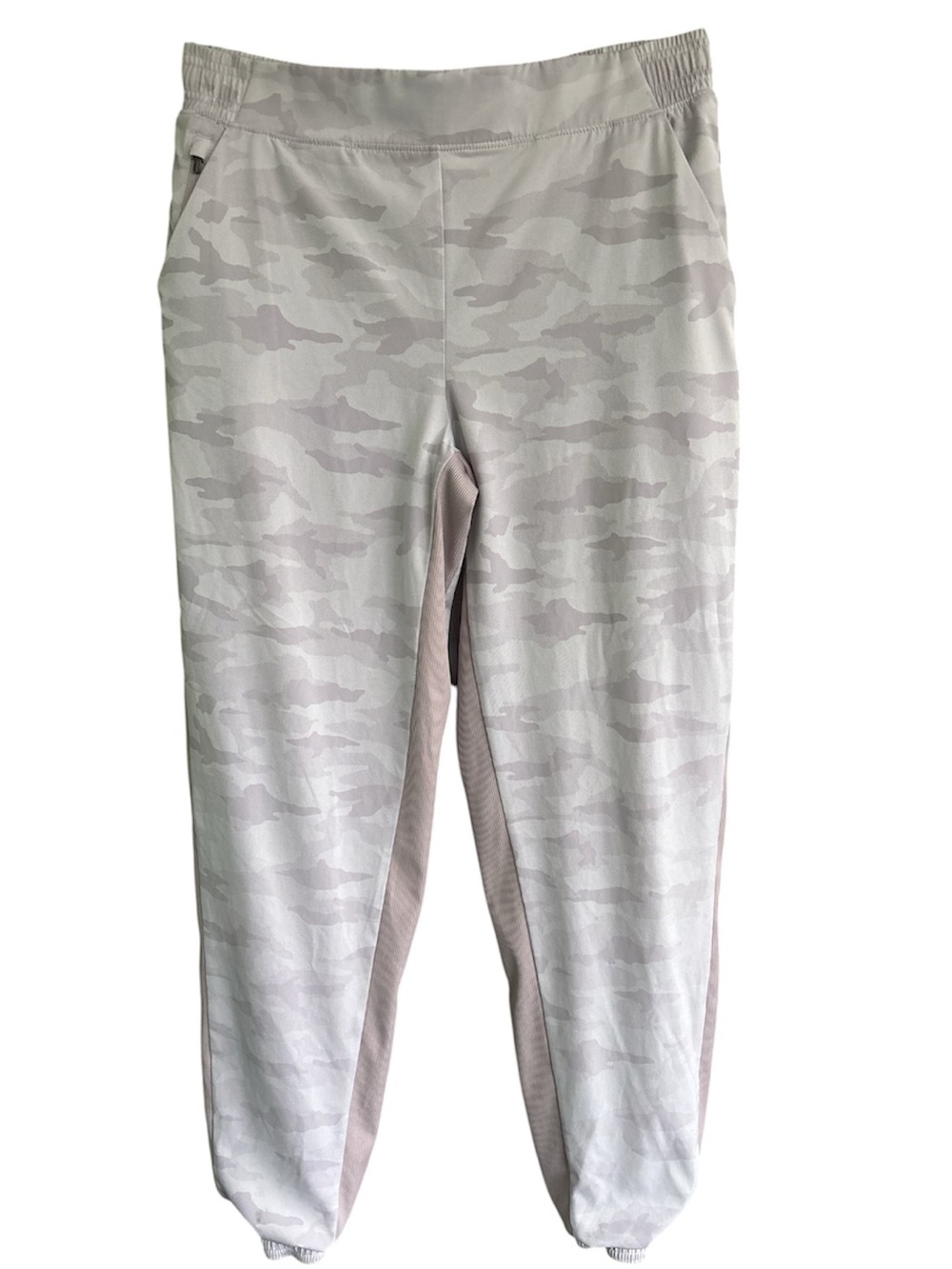 Athleta Brooklyn Lined Camo Jogger Pants 12 Tall Shasta Purple Travel Workwear